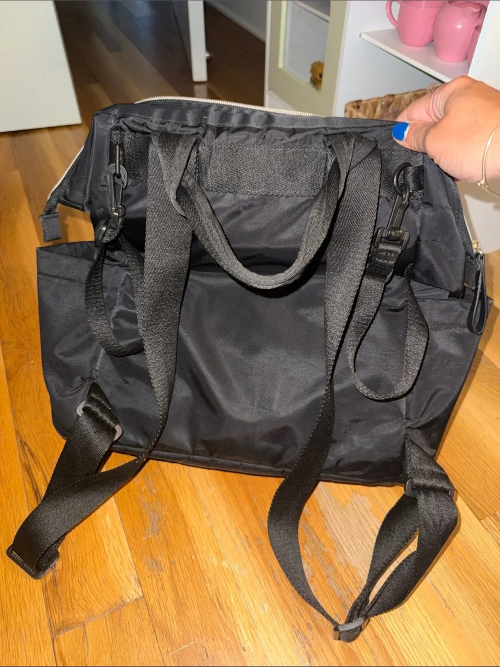 Black Skip Hop Utility Baby Backpack